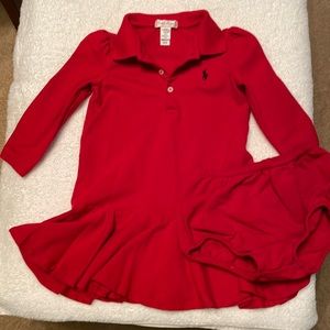 Red dress girl size 24m